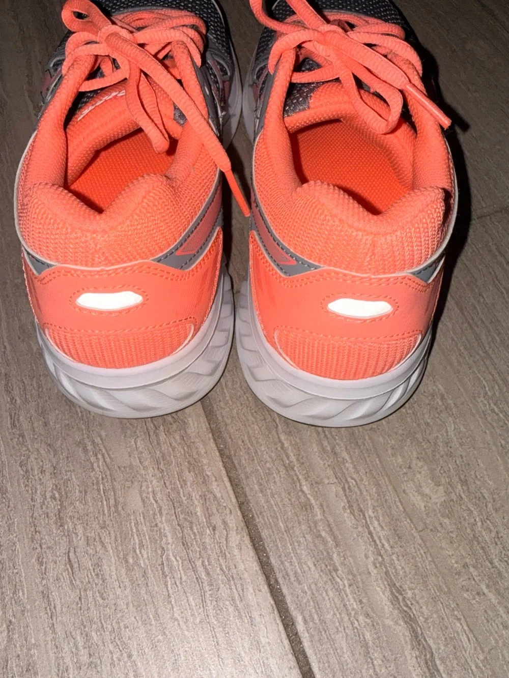Asics Gray and Coral Pink Women's Athletic Running Shoes